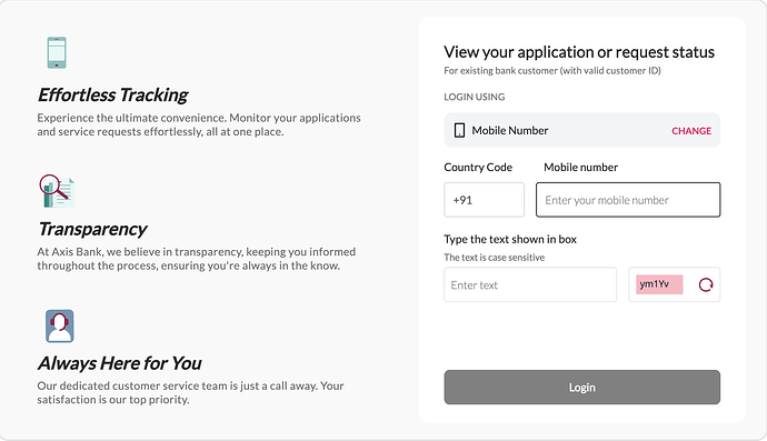Track Axis My Wings Credit Card Application Status