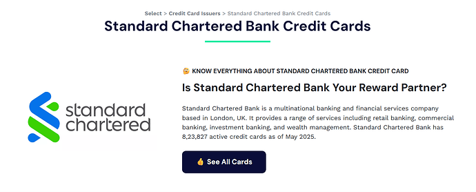 Standard Chartered Bank Credit Card
