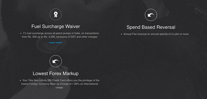 Tata-NeuCard-Infinity-SBI-offerings
