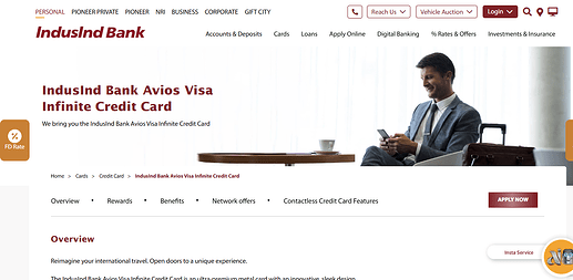 IndusInd Avios card