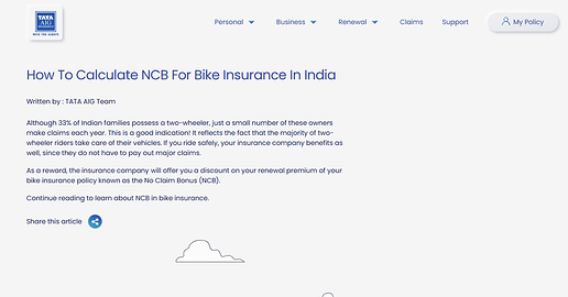 Tata aig bike insurance